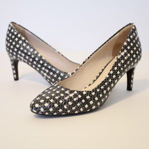 COLE HAAN Size 7 Heels Black White Checker
